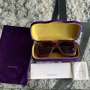 Gucci Burgundy Sunglasses